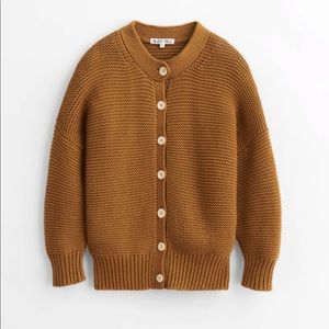 Alex Mill Nico chunky cardigan in Golden Khaki.